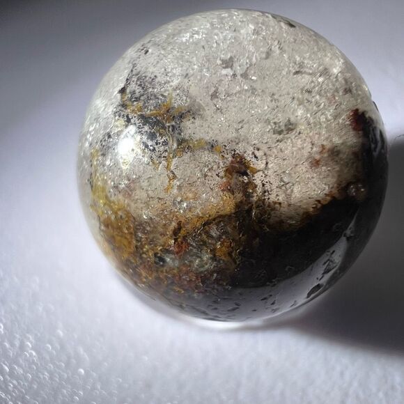 Garden‎ Quartz Crystal Marble Sphere (#6) - Picture 4 of 11